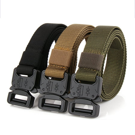 Lixada Tactical Quick Release Belt with Heavy Duty Buckle for Outdoor Camping Mountaineering Climbing Training (Best Gore Tex Hunting Jacket)
