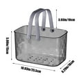 thumbnail image 3 of SSZMDLB under $5 Transparent Bath Basket, Rectangular Shower Storage Container, Bathroom Student Organization, Plastic Shower Caddy, Blue Bathroom Storage Solution, 3 of 6
