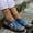 Blue, variant on BinBiL Light Comfortable Beach Shoes Summer Fish Mouth Female Wedge Heel Slip-On Casual Sandals Women White 9.5(43)