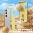thumbnail image 3 of FITO for Samsung Galaxy S25 Case [ Rotatable Kickstand | Soft Anti-Scratch Microfiber Lining | Compatible with MagSafe] Silicone Phone Cover - Yellow, 3 of 8