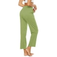 thumbnail image 3 of Womens Comfy Lounge Pants Loose Yoga Pants Cotton Blend Soft Drawstring Wide Leg Pants with Pockets, 3 of 6