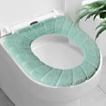 thumbnail image 2 of Cojín de asiento de inodoro engrosado Funda de asiento de inodoro universal Funda de asiento de inodoro Limpieza Cojín de asiento de inodoro de color nórdico en forma de O Almohadilla de cubierta, 2 of 8