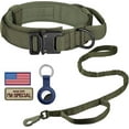 thumbnail image 1 of WAAYEE Collar Táctico para Perro, Collar Ajustable de Entrenamiento Militar de Nylon con Asa de Control y Hebilla de Metal Pesado para Perros Medianos y Grandes, con Parches y Estuche Airtags (L, Ver, 1 of 8