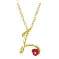 thumbnail image 1 of Jusqu'à 65% de Réduction sur les Colliers SMihono pour Femmes, Collier Lettre Rose avec Strass, Pendentif Rétro en Anglais, 1 of 2