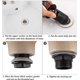 thumbnail image 4 of Fregadero negro, desagüe emergente cromado de gran superficie, autodrenante con desbordamiento, lavabo con tapón de resorte de cobre para baño, lavabo, 4 of 5