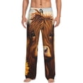 thumbnail image 1 of Balery Countryside Sunflower Cow Pantalones de pijama para hombre, pijama ultraligero, pantalón de descanso-Small, 1 of 6