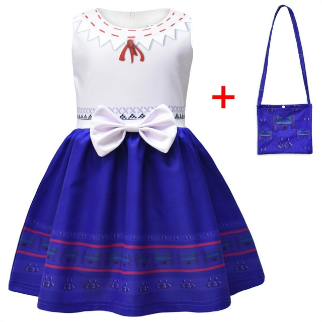 Mirabel Robe Costume pour Filles Halloween Cosplay Isabela Madrigal Robe de Princesse Déguisement Mode Tenue Florale
