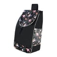 thumbnail image 5 of Wxqbjtam Folding Shopping Cart Replacement Bag Trolley Cart Spare Bag Drawstring Bag Back Black Flower, 5 of 8