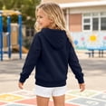 thumbnail image 5 of Resicozy Girls Zip Up Hoodies Oversized Uniform Sweatshirts with Pockets Full Zipper for Teen Long Sleeve Fall Winter Trendy Clothes Navy 2XL, 5 of 5