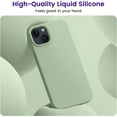 thumbnail image 4 of for iPhone 13 Case, Silicone Shockproof Slim Thin Phone Case for iPhone 13 6.1 inch Calke Green, 4 of 13