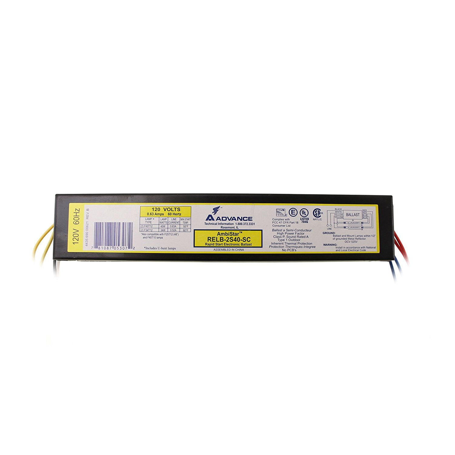 Advance Ballast F34t12 120 V Electronic