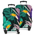 thumbnail image 2 of Stretch Luggage Cover S(18-20in)– Elastic Travel Suitcase Protector with Handle Openings & Bottom Closure, Washable Polyester Spandex Suitcases Cover, Tropical Forest Jungle Print, 2 of 5