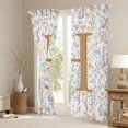 thumbnail image 3 of Homewish Letter H Monogrammed Black Out Curtains,Retro Rustic Flower Curtains Pack of 2 (42x63 Each),Countryside Plant Bedroom Curtains For Child,Microfiber Room Decorative, 3 of 6