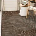 thumbnail image 5 of Modern Abstract Line Indoor Area Rug, 8' x 10', Chocolate, 5 of 6