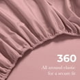thumbnail image 6 of Superior Egyptian Cotton Deep Pocket 650 TC Sheet Set, Split King, Blush, 6 of 9