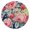 Pioneer Flower Floral-2, variant on Pioneer Flower Floral Print Pattern Round Fitted Tablecloth with Elastic Edge,Dining Table Cover Waterproof,Outdoor Round Tablecloth for Camping,Dining,Indoor and Outdoor