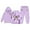 A-Purple55, variant on Toddler Girls Outfit Sets Leopard Bow Design Hoodie & Jogger Pant Fashion Cozy Playwear Daily Wear Sporty Clothes