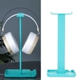 thumbnail image 3 of Headphone Stand, Gaming Headset Holder With Phone Holder Base, Multi Colour Standing Computer Headset Holder Suitable For All Over Ear Headphone, Easy To Assemble, 3 of 8