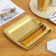 thumbnail image 4 of Plato llano rectangular de acero inoxidable 304 para barbacoa, dorado, 1 unidad, 4 of 5