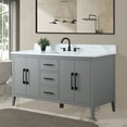thumbnail image 2 of Vanity Art 60” Single Sink Bathroom Vanity Cabinet with Engineered Marble Countertop, 2 of 9