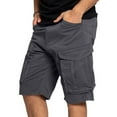 thumbnail image 3 of NOLDARES Men's 5 inch Inseam Shorts Pull-On Relaxed Fit Comfort Stretch Short Shorts with Pocket(Dark Gray,4XL), 3 of 5