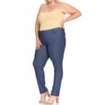thumbnail image 5 of Women's Plus Size Comfy Slim Pocket Jeggings Jeans Pants with Button (Pack of 2) Female, 5 of 7