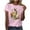 #009-Pink, variant on Xuyuer Easter Bunny Shirt for Women Cute Rabbit Graphic T Shirt Funny Short Sleeve Happy Easter Tee Tops Women's Round Neck Short Sleeve Easter Casual T-shirt