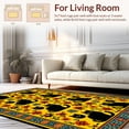 thumbnail image 2 of ODIKA 4'x6' Machine Washable Non-Slip Area Rug, Vibrant Garden Inspired Welcome High Traffic Rug, Yellow, 27814, 2 of 7