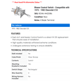 thumbnail image 2 of Blower Control Switch - Compatible with 1975 - 1982 Chevy C10 1976 1977 1978 1979 1980 1981, 2 of 2