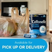 Cottonelle Ultra Clean Toilet Paper, Strong Toilet Tissue, 12 Mega Rolls
