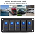 thumbnail image 4 of Geloo 5 Gang Rocker Switch Panel Pre-Wired ON/Off Switch Panel Waterproof Marine Switches for 12V/24V Automotive Cars Marine Boat RV ATV UTV Trailer, 4 of 5