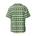 thumbnail image 2 of Haiem Light Green Squares Men's Casual Shirts Short Sleeve Button Down Shirts Fashion Textured Summer Beach Shirt-XX-Large, 2 of 7