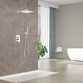 thumbnail image 5 of 12 Inches Luxury Rain Mixer Shower Combo Set Wall Mounted Rainfall Shower Head System Rough-In Valve Body and Trim Included,Polished Chrome, 5 of 9