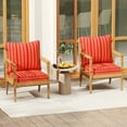 thumbnail image 4 of Gymax Deep Seat Chair Cushion Pads Set Indoor/Outdoor w/ Rope Belts Orange, 4 of 9