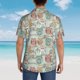 thumbnail image 4 of Balery Cute Owl Camisas hawaianas de manga corta para hombre, camisas playeras de corte holgado, camisas de vacaciones con botones,XX-Large, 4 of 7