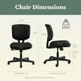 Volt Armless Desk Chair Small Office Chair No Arms Task Chair