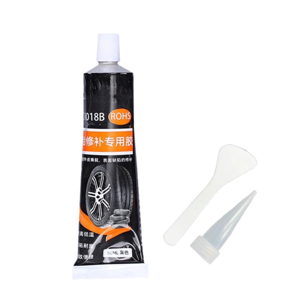 Black Rubber Tire Repair Glue for Sidewall Cracks & Punctures, Heavy Duty Cement Tire Patch Kit, Permanent Seal for Car, Motorcycle, Bicycle Tires, 100ml