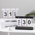 thumbnail image 4 of Reusable Perpetual Daily Flip Calendar for Desk, Office Desktop Decor, Home Accessories, Suitable for Homes, Libraries, Offices, Etc - Black, 4 of 7