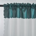 thumbnail image 4 of 2 Piece Elegant Faux Silk Dual Color Splicing Sheer Window Valance,Rod Pocket Curtain for Kitchen, Café, Dining, and Bathroom Decor, 4 of 6