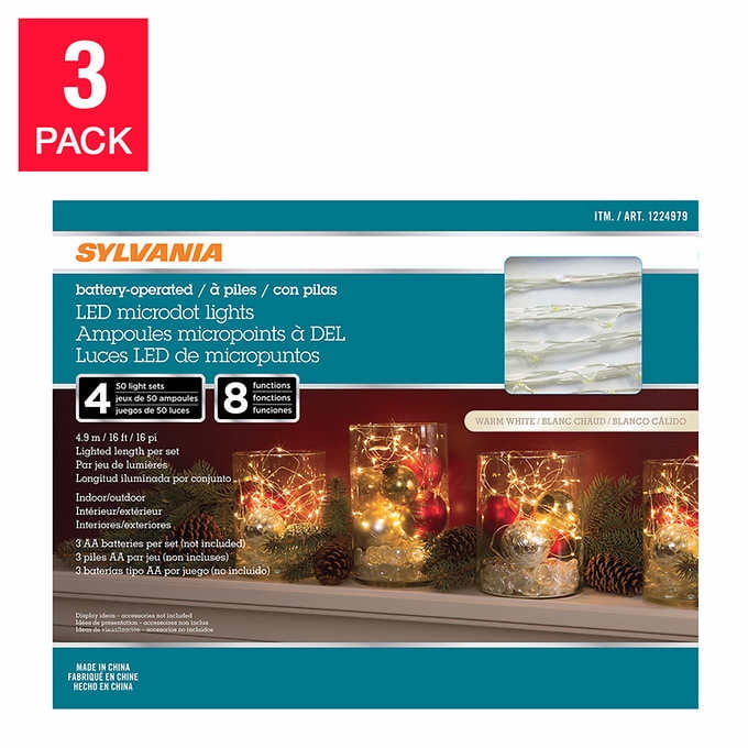 Sylvania Micro LED Microdot Fairy Lights, 12 Light Sets Walmart Canada