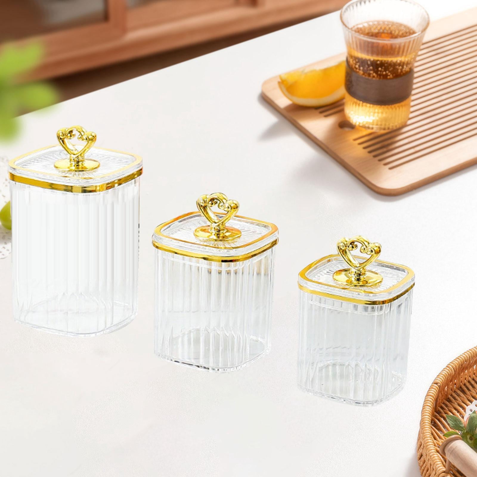 Baoblaze 3 Pieces Airtight Food Storage Container Grain Jar for Kitchen Wedding Candy