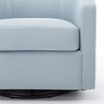 thumbnail image 4 of Infinity Sky Blue Polyester Fabric Swivel and Rocker Barrel Accent Chair, 4 of 8