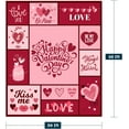 thumbnail image 2 of Valentines Day Baby Throw Blanket Small Pink Plaid Love Heart Blanket Girlfriend Wife Couple Wedding Gift Soft Cozy Lightweight Fuzzy Plush Fleece Blankets and Throws 30x40, 2 of 6