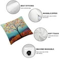 thumbnail image 4 of COMIO  Throw Pillow Covers Natural Pattern Decorative Pillowcases Pillow Cases Home Car Decorative Trees and Birds 2pc, 4 of 6