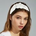 thumbnail image 4 of Unique Bargains 1Pc Cute Makeup Headband Puffy Spa Fabric White Headband for Washing Face, 4 of 7