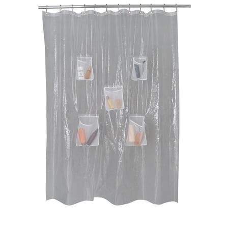 Bath Bliss Clear Clear Copper Shower Liner, 72" x 70"