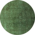 thumbnail image 1 of Ahgly Company Indoor Round Oriental Light Blue Industrial Area Rugs, 3' Round, 1 of 4