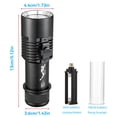 thumbnail image 4 of Toystoory Antorcha de buceo, suministros de buceo, aleación de aluminio, 4000LM, CNC, 3,7 V, equipo subacuático, accesorios de Camping multipropósito Iluminación y accesorios Toystoory HA074503-01, 4 of 6