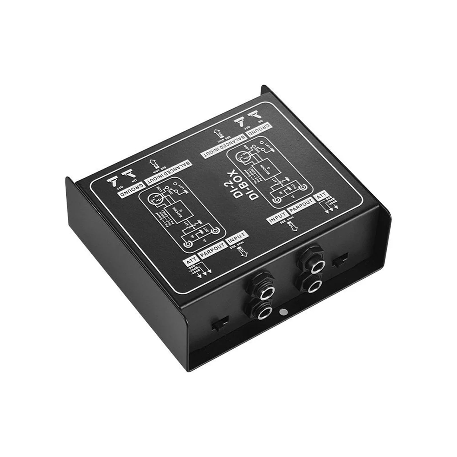 Passive DI Box Direct Injection Box Low Noise Guitar Bass DI TRS 2 Channel Converter DJ Equipment Mixer ,Precision Control
