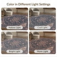 thumbnail image 7 of ODIKA 9'x12' Washable Area Rug Low Pile, Flatwoven, Mauve Ornamental Scrollwork Faded Vintage Motifs Balanced Decorative for Great Room, Indoor Concept, Large Living, 7 of 7